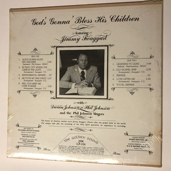 Brand New Sealed Jimmy Swaggart Album Vinyl 1976 - Picture 2 of 8